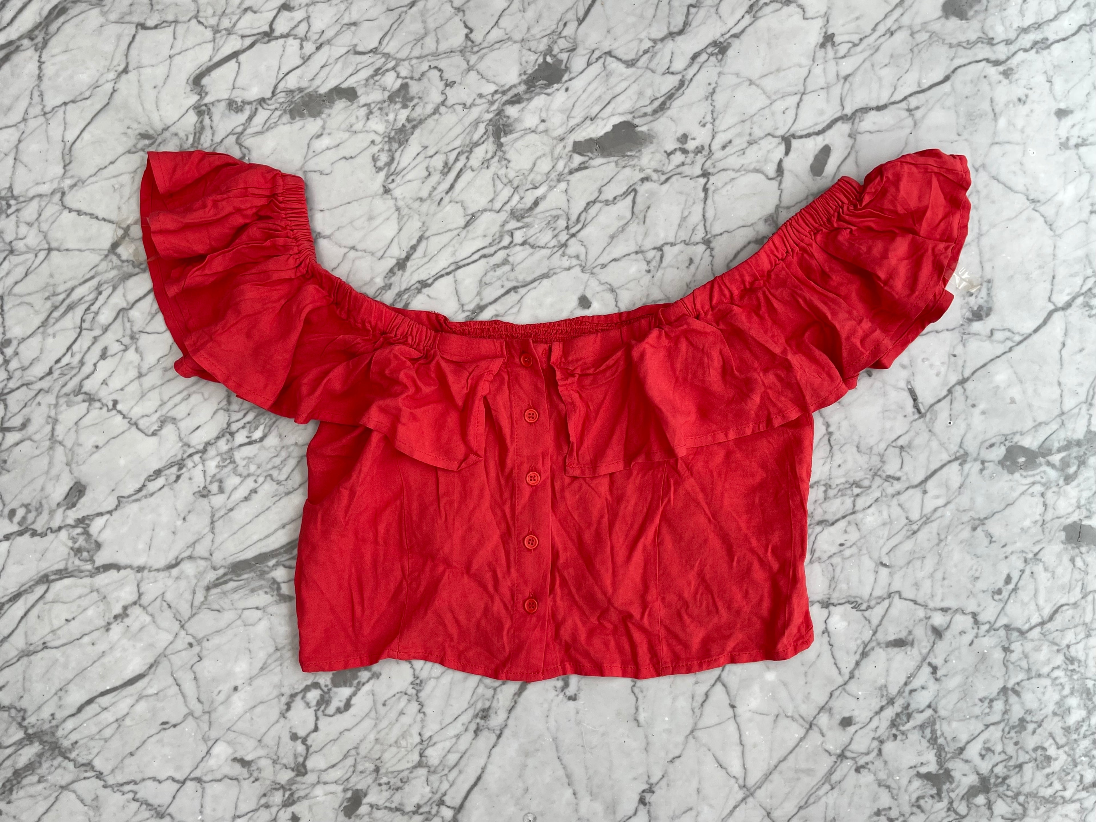 Blusa corta coral - Marca independiente