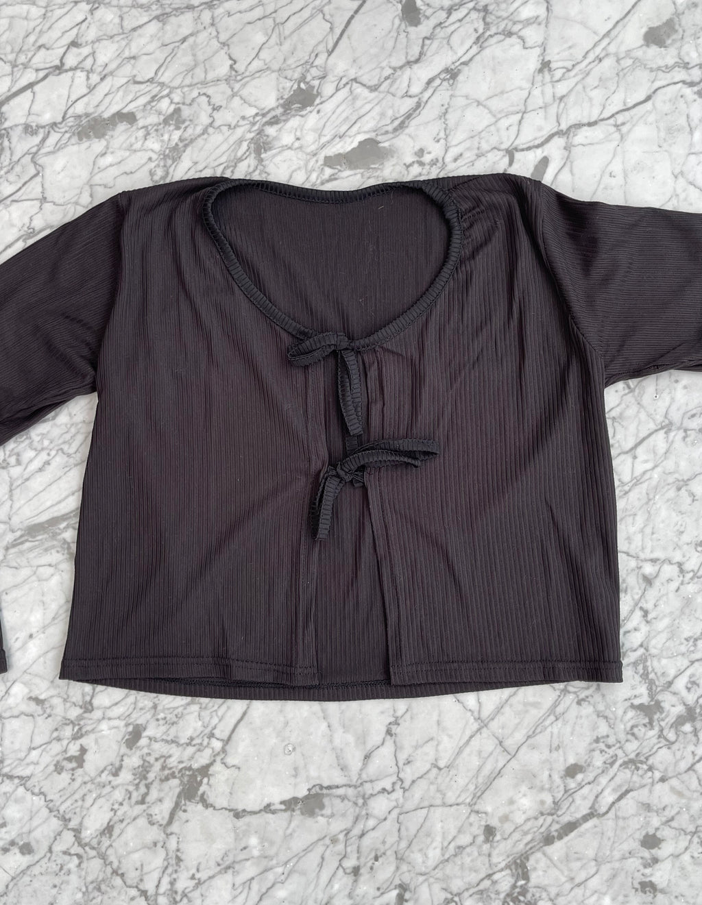 Cardigan Negro Rib - Marca independiente
