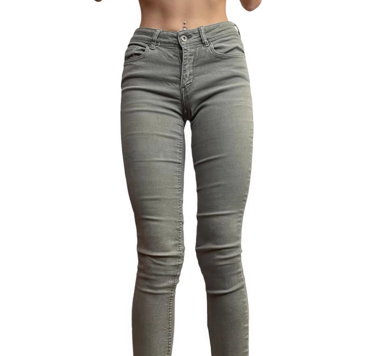 Skinny Jeans Verde Militar - H&M