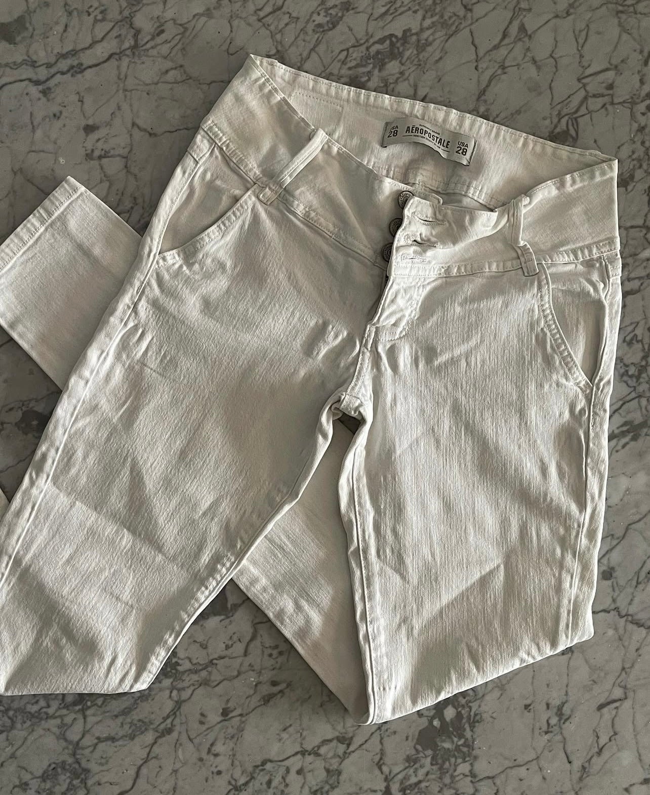 Skinny Jeans Blancos - Aeropostale