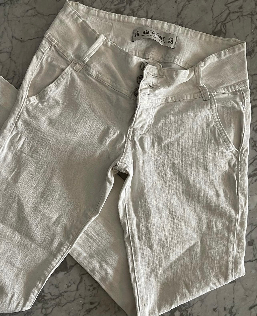 Skinny Jeans Blancos - Aeropostale