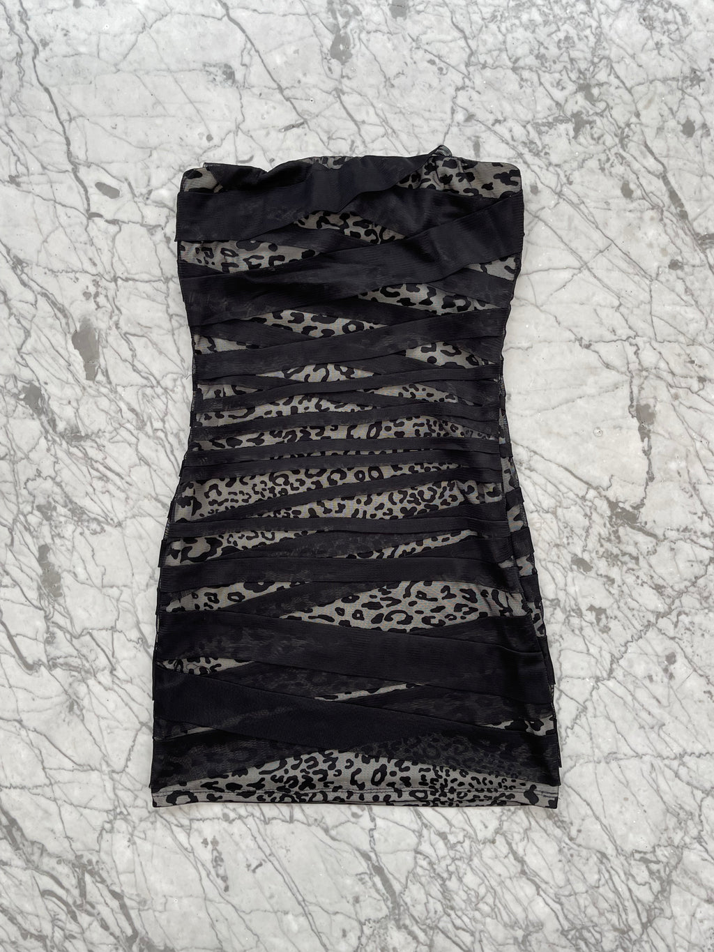Vestido Negro/Animal Print - Marca independiente