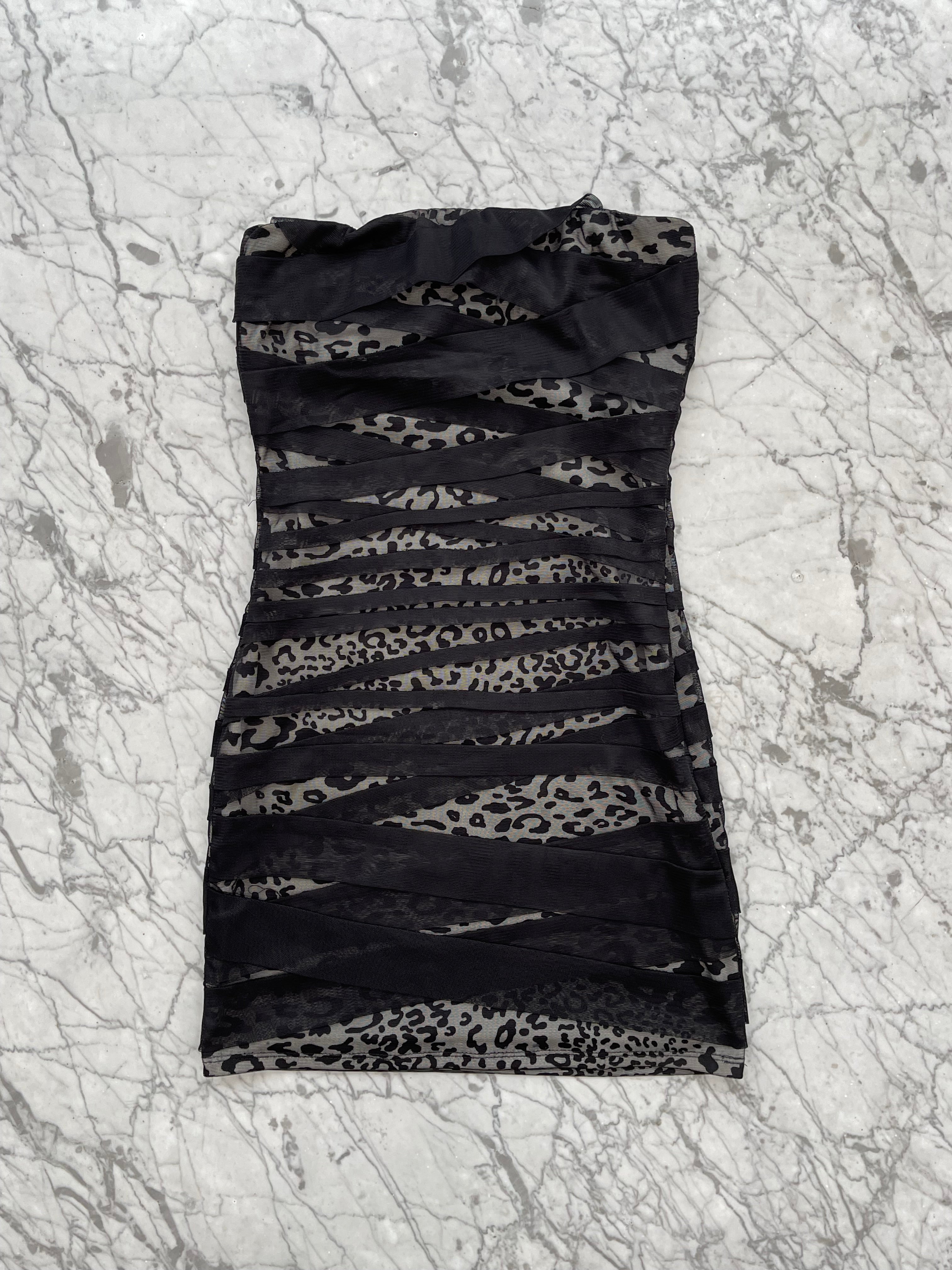 Vestido Negro/Animal Print - Marca independiente