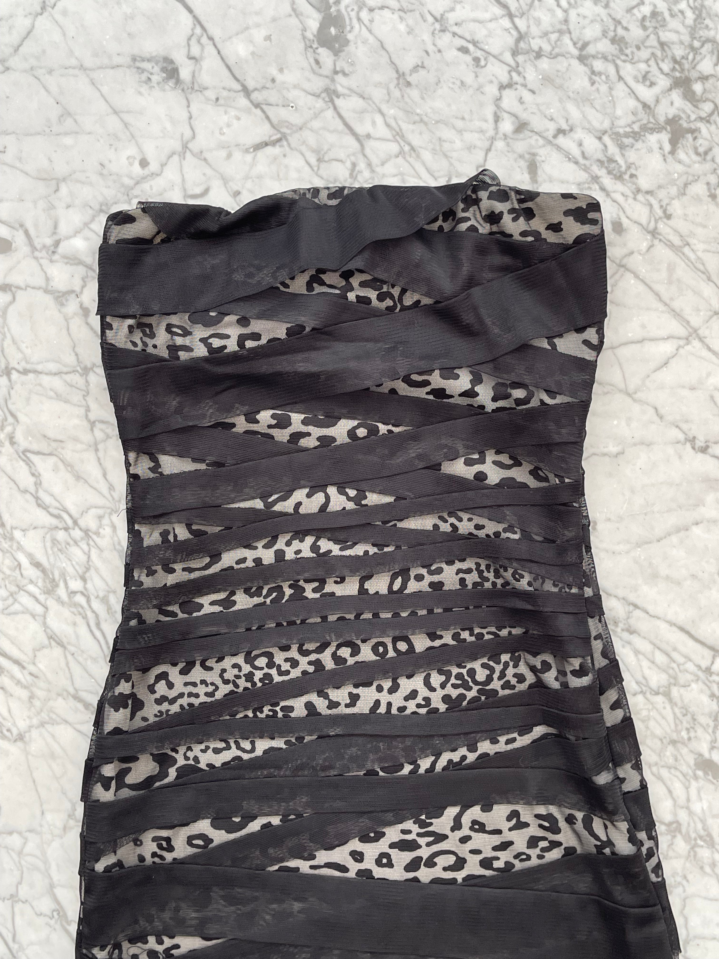 Vestido Negro/Animal Print - Marca independiente