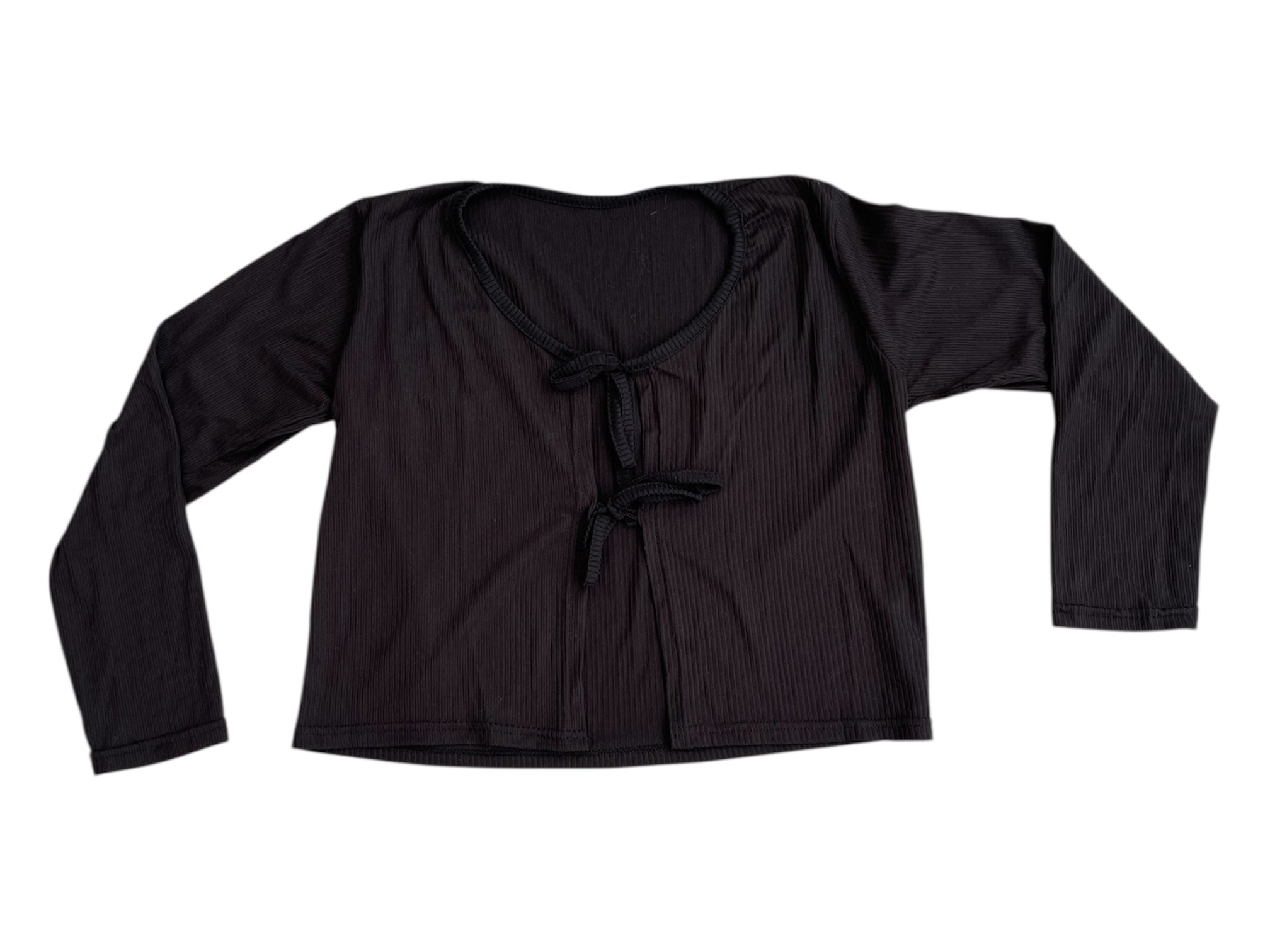 Cardigan Negro Rib - Marca independiente